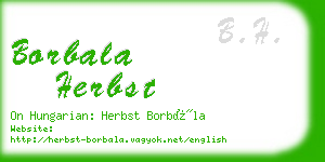 borbala herbst business card